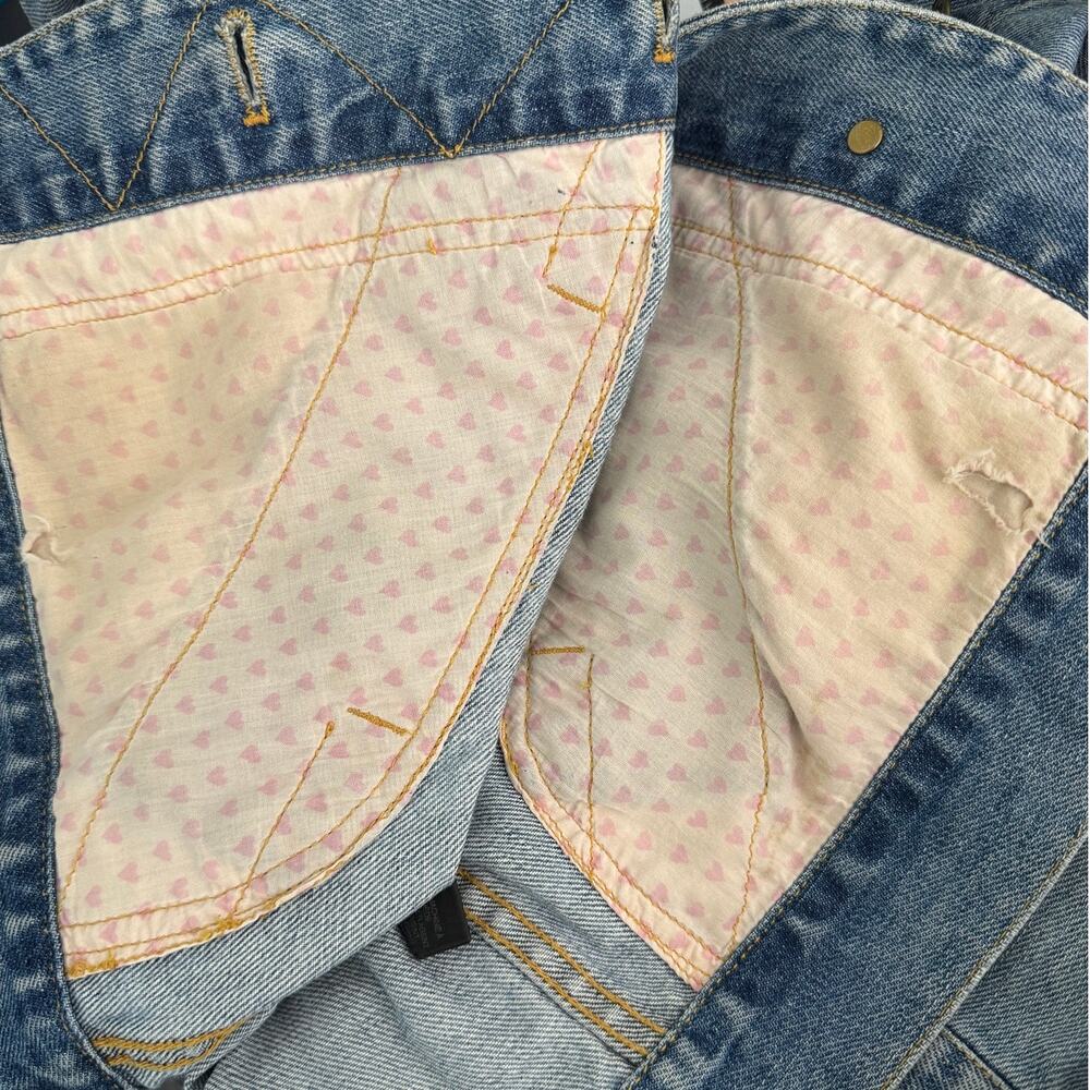 Marc Jacobs Y2K vintage designer shrunken denim jean jacket light wash size XS - Picture 6 of 8